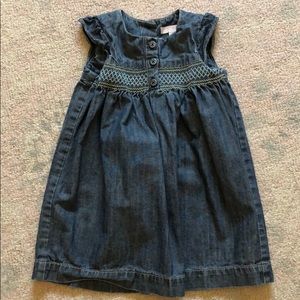 Janie and Jack 6-12 month jeans dress EUC
